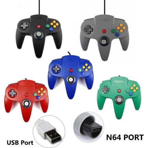 Wired N64 Gamepad Joypad Wired Gaming Joystick Game Pad For Gamecube For Mac Gamepads PC game controller joystick