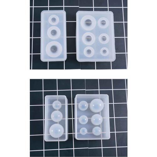 1Piece Transparent Silicone Mould Resin Decorative Craft DIY 3/6 different sizes universe ball epoxy resin molds for jewelry