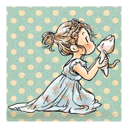 Girl Transparent Clear pattern Stamps for DIY Scrapbooking/Card Making/Kids Christmas Fun Decoration Suppliestampons