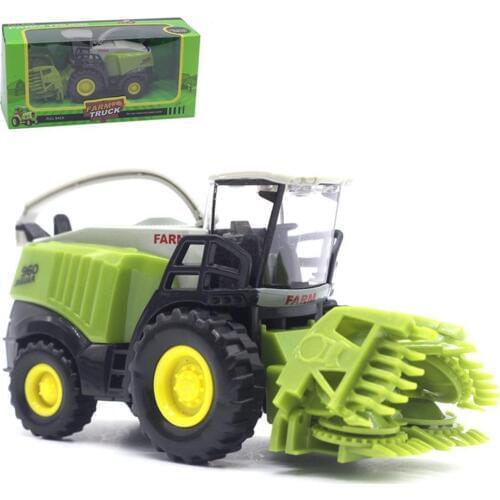 Mini 1/43 Agricultural Harvester Model Children Kids Alloy Car Toy Birthday Gift Forklift Road Roller Car Set Gift Boys