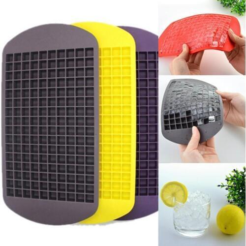 160 Grids Silicone Ice Cube Tray Fruit Ice Candy Bar Maker DIY Creative Small Ice Cream Cube Mold Party Square Kitchen Accessory