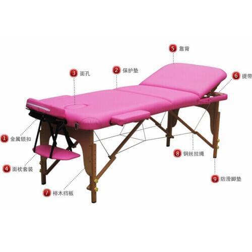 NAUA W19 folding massages bed. Original physical therapy bed massage bed. Solid wood manufacturers selling beauty bed
