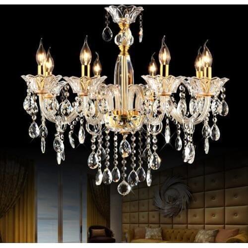 Modern glass chandelier bedroom ceiling chandelier 8 lights luxury crystal chandelier dining room 8 branch chandeliers kitchen
