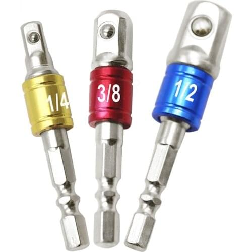 Special offer Metal Stainless Steel Sleeve Adapter Hexagon Handle Set Extended Drill Hexagon Head Set Power Tool Small Adapter