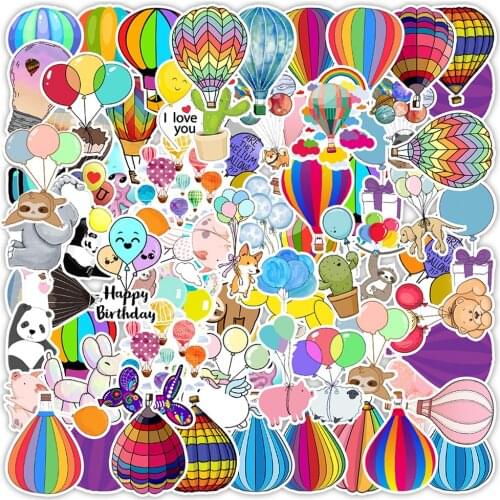 10/30/50PCS Cartoon Lovely Balloon Graffiti Stickers Laptop Guitar Luggage Fridge Phone Waterproof Sticker Decal Kid Classic Toy