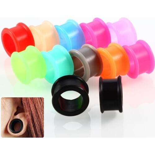 11pairs Gauge Kit Mix Color Silicone Ear Stretching Expander Piercing Body Jewelry silica gel Flared Fake Ear Plug Flesh Tunnel