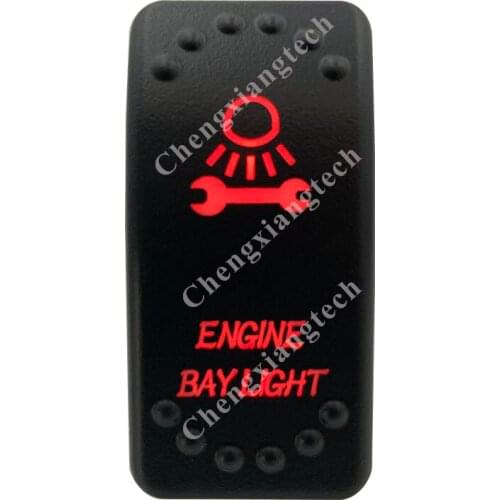 12V 20A / 24V 10A Dual Red Led 5P On Off SPST Rocker Switch Engine Bay Lights Waterproof for Car Boat Truck Circuit Breaker