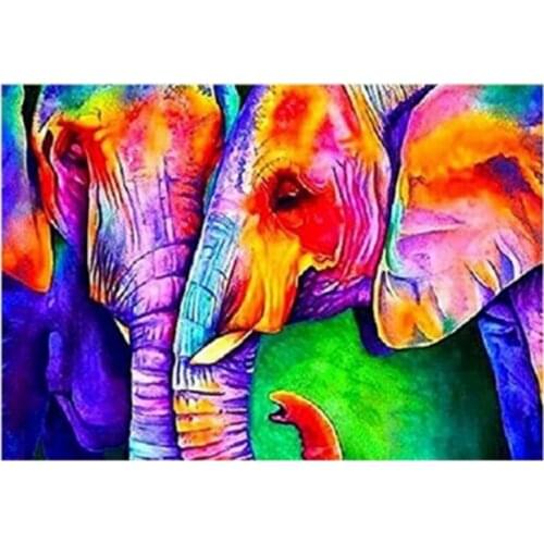 DIY Diamond Painting Full Diamond Color Elephant Dot Diamond Cross Stitch Decorative Painting Home Decoration Mural