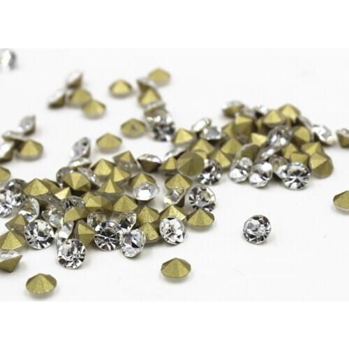 White transparent Rhinestone Pointed bottom Rhinestone Jewelry DIY making Jewelry fittings JP001