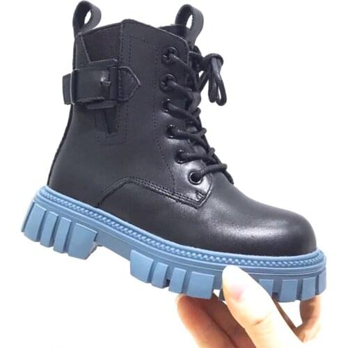 BOUBOUAN.Ki Leather Boots For Girls