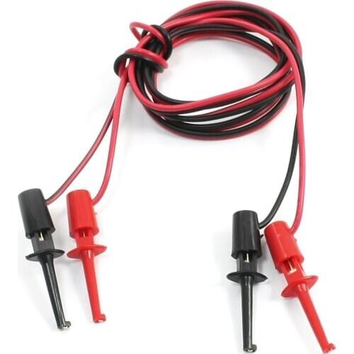 CNIM Hot 1 Pair Multimeter Electrical Testing Dual SMD IC Test Hook Lead Cable 1M