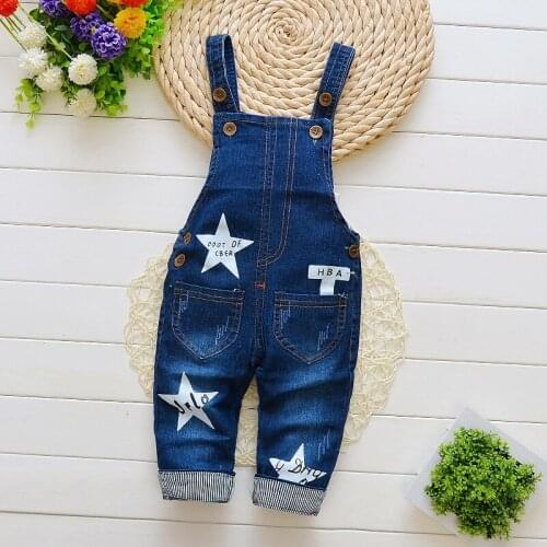 IENENS Kids Baby Boys Girls Pants Denim Long Jeans Overalls Toddler Infant Boys Girls Playsuit Clothes Clothing Long Trousers