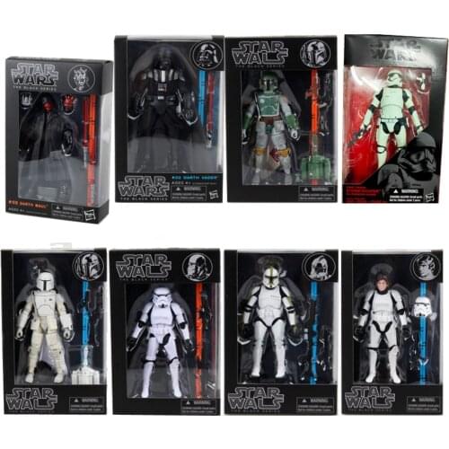 Star Wars White Soldier Darth Vader Darth Maul Boba Fett Anime Figure Action Toy Figures Collection Toys Christmas Gift