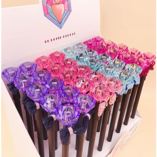 40pcs/lot Crystal diamond bowknot gel pen Korea creative water ink pen sign pen girls lady party gift writing pen office school