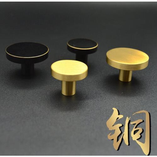HQ MM01 Solid Brass Dresser Knobs Drawer Pulls Handles Cabinet Door Knob Handle Pull Single Hole Knob Pull Handle