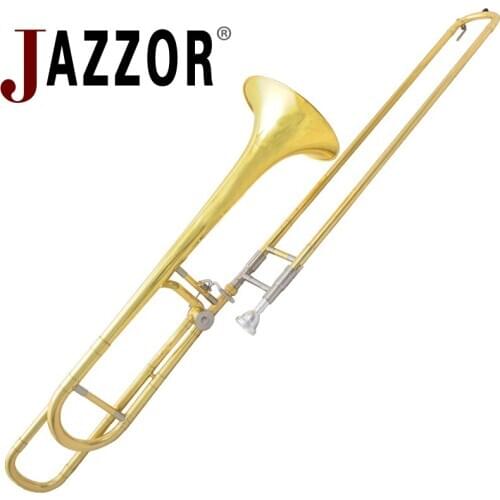 JAZZOR JBSL-800 tenor trombone B/F flat with the mouthpiece with case,gloves,gold brass wind instruments