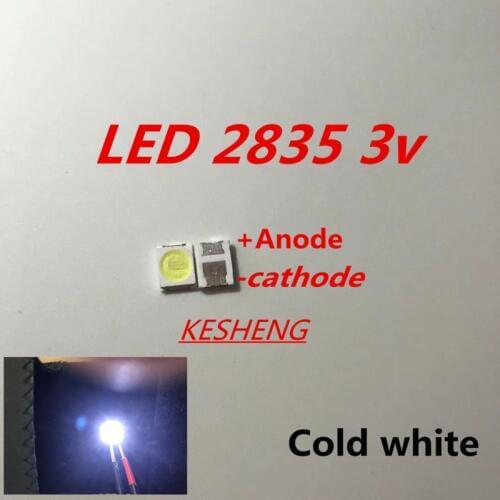 Jufei 1 W 2835 3 V SMD LED 3528 88LM bianco Freddo Per La TV/LCD Retroilluminazione Applicazione 1000pcs