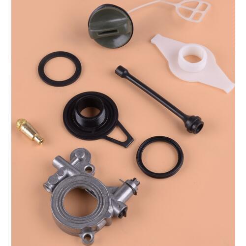 LETAOSK 503 52 13-01 Oil Pump Line Cap Worm Gear Kit Fit For Husqvarna 372XP 365 371 385 390 362 570 575 576 576XP Chainsaw