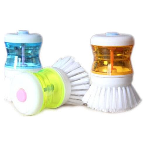 Kitchen Tools Dish Brush With Liquid Soap Dispensing Dish Washing Up Dirt Cleaning Scrubbing Brush Sale Home Cleaning Utensils