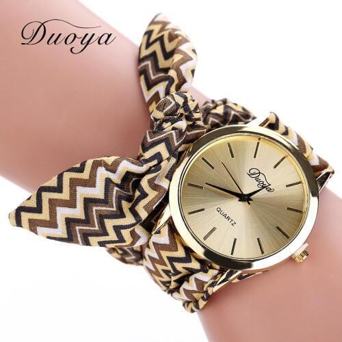 Fashion Fabric Strap Bracelet Watch Luxury Gold Watch Women Watches Women Dress Wrist Watch Clock relogio feminino reloj mujer