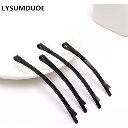 Fashion 24Pcs/lot Women Hairpins Barrette One Word Hair Clips Black Dripping Hairclips Solid Cute Wedding Girls Hair Accessories