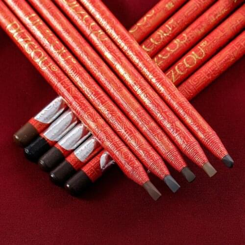 6pcs Set Eyebrow Pencil Cosmetic pen Brush for eyeshadow Natural Long-Lasting Tattoo Tint waterproof eye brow makeup set beauty