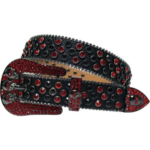 Western Rhinestone Belt Skull Belt Ceinture Femme Ceinture Homme Crystal Studded Luxury Pin Buckle Belt Cinto De Strass Jeans