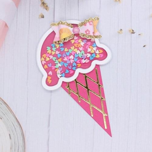 KLJUYP Ice Cream Shaker Metal Cutting Dies Scrapbook Paper Craft Decoration dies scrapbooking