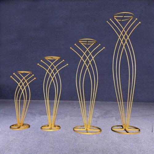 Wedding Props Wrought Iron Fish Beauty Flower Shelf Wedding Road Lead Decoration Mermaid Table Flower Flower Stand Party Backgro