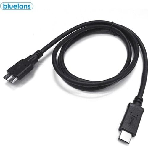 USB 3.1 Type-C to USB 3.0 Micro B 10-pin Connector Adapter Durable Cable Supports Data Synchronization Function For Hard Drive