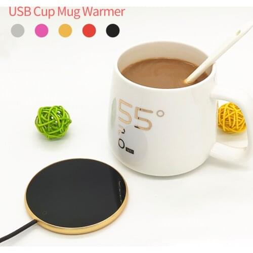 USB Cup Mug Warmer with Indicator Light and Switch USB Coffee Heater USB Coaster Warmer Beverage Heater for Home Office Boil Tea