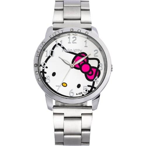Womens Watches Stainless Steel Strap Watchband Hodinky Childrens Cute Cartoon Quartz Watch Ceasuri Kid Pink Childrens Watch