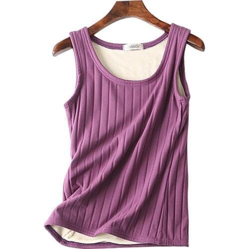 Winter Warm Thick Tank Tops Women Korean Style Women Solid Cotton Spandex Sleeveless Top New 2020 New Collection