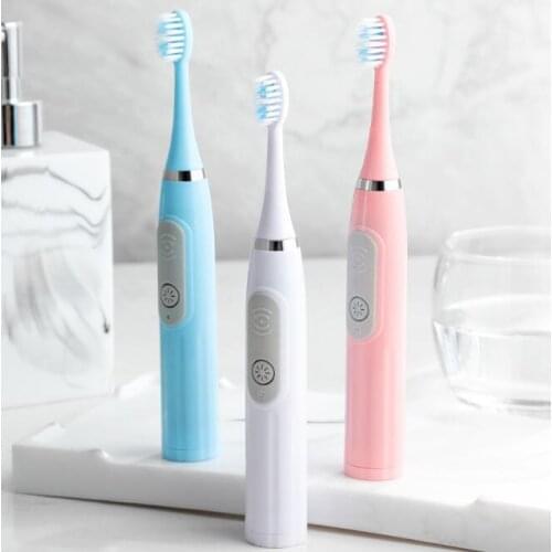 60set/lot Ultrasonic Battery Electric Toothbrush Intelligent Adult Travel Soft Bristle Automatic Electric Toothbrush HA1978