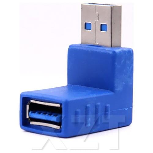 1pcs 90 Degree Angle USB 3.0 Type A Male to Female Plug Connector Adapter Converter Connector adpater