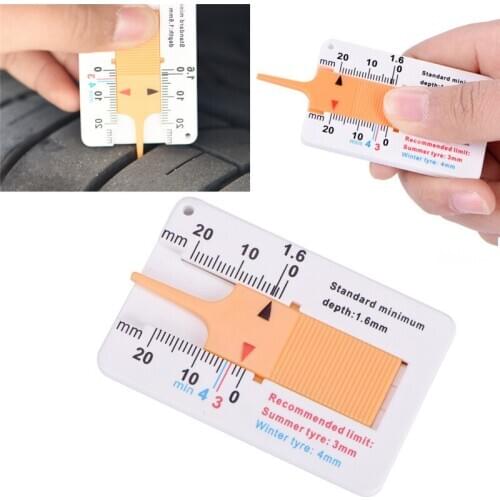 1pcs Car Motorcycle Caravan Trailer Wheel Measure Tyre Tread Depth Gauge Caliper Wholesale