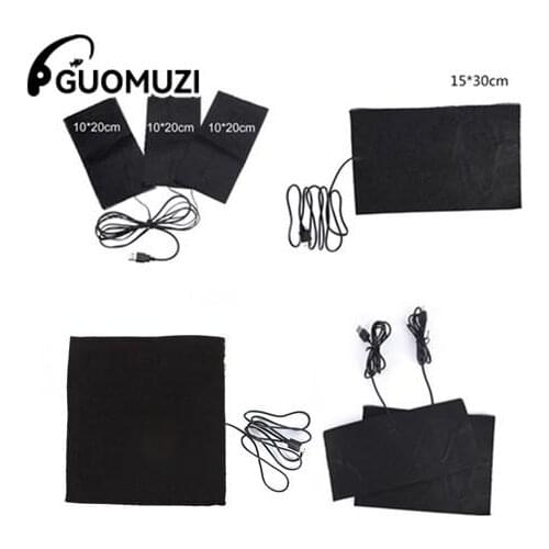 1Pcs Carbon Fiber USB Heated Pads Heated Fast-Heating Warm Back Neck Jacket Coat Vest Accessories 5 Sizes