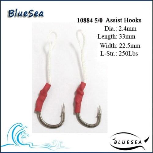 10884 5/0 *15 Pcs/Pack Stainless Steel Jigging Assist Hooks Jig Assist Hooks