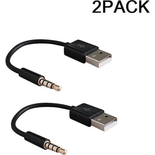 2pack USB Charger Data Sync Cable lead for 3rd 4th 5th 6th 7th Gen iPod shuffle