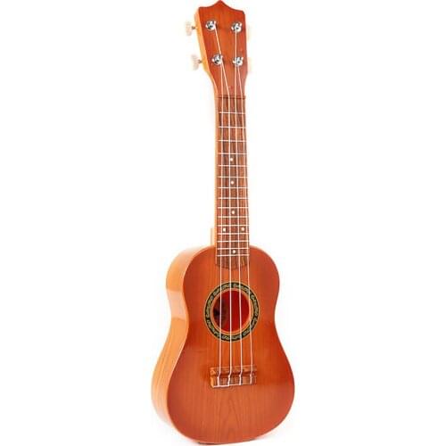 21 inch Kids Imitation Wood UKulele 4-String Portable Guitar Instrument for Children Pick Stringed Instruments Mini Guitars