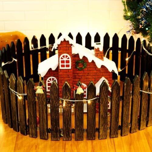 25x70cm/pack(5pcs)New Christmas Hotel Mall Supermarket Decoration Bronze Plastic Decorative Fence Garden Fence