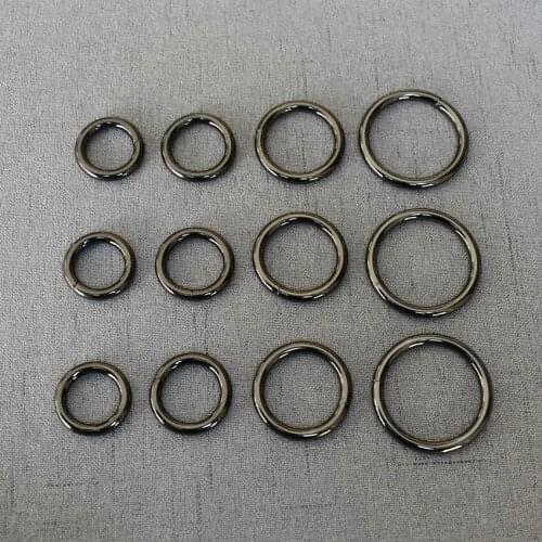50 Pcs/Pack 15mm 20mm 25mm 32mm O Ring Adjustable Clip Buckle Hook For Handbag Backpack Dog Harness Metal Plated Non-Welded