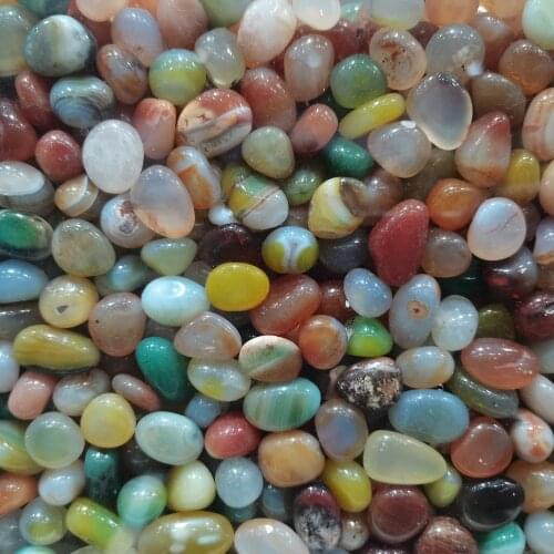 AGATE Raw Gemstone Ornament Polished Quartz Labradorite Handicraft Fish Tank Decorating Stone