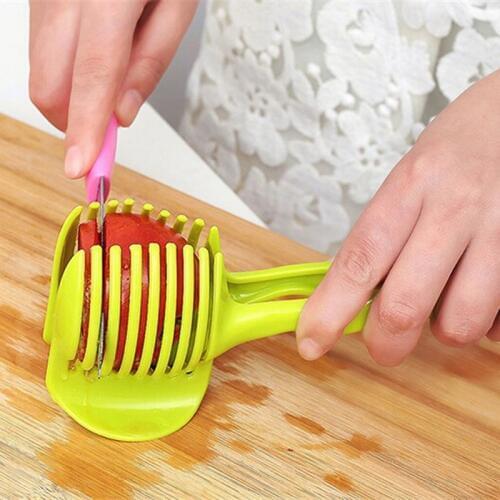 ABS Plastic Vegetable Potato Slicer Tomato Cutter Tool Shreadders Lemon Cutting Holder Cooking Tools Kitchen Accessories