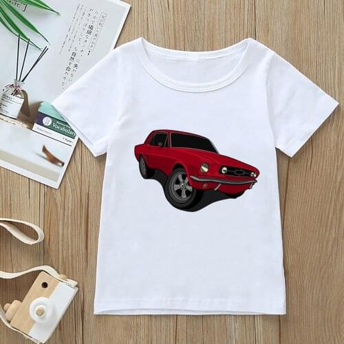 Car Kids T-shirt Cute Cartoon Girls Tees Short Sleeve Print Boys Tops Casual Clothes Kawaii Pattern Fashion Apparel,YKP168