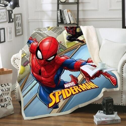 Disney Spiderman 3D Printing Throw for Children Kids Boys on Bed Sofa Couch Comfortable Warm Cover Kids Teen Bedspreads Gifts
