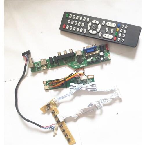 For N121I3-L01/L02 T.V53 drive board 1CCFL LVDS 20Pin HDMI-Compatible VGA AV USB RF LCD Inverter+Remote+keyboard