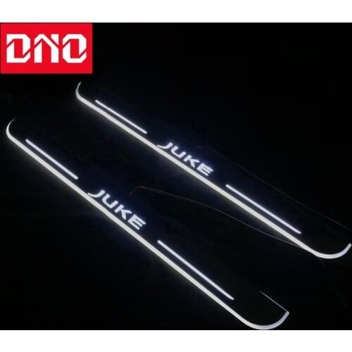 DNO Door Sill Scuff Plate Pedal Ligths For Nissan Juke 2010 - 2018 2019 2020 Threshold Led Bar Pathway Dynamic Welcome Lamp