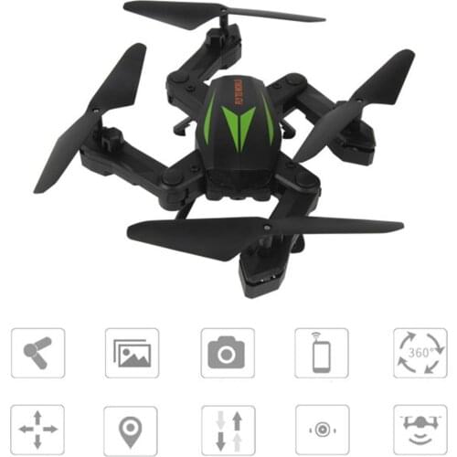 F12W Mini Selfie RC Foldable Quadcopter Drone with Wifi FPV Drone 720P Adjustable Camera Altitude Hold One Key Return RTF