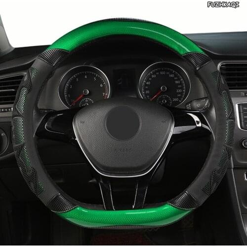 FUZHKAQI Microfiber Leather Car Steering Wheel Cover For Acura TSX MDX RDX TL RSX TLX Integra